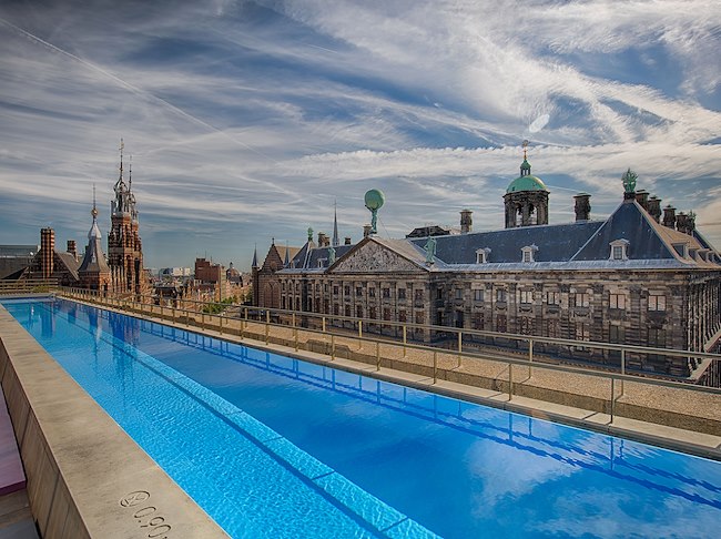 Rooftop pool in Amsterdam